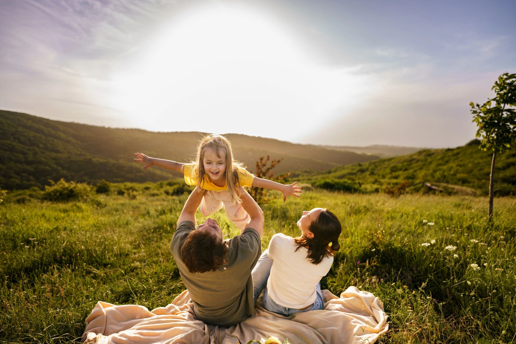 Family enjoying time together outdoors